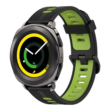 20mm Vertical Pattern Two-Color Silicone Watch Band, For Samsung Galaxy watch 42mm, For Samsung Gear Sport, For Samsung Gear S2 Classic - DealBuddy