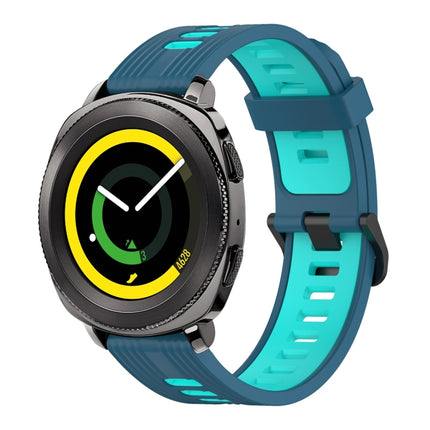 20mm Vertical Pattern Two-Color Silicone Watch Band