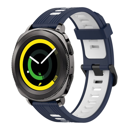 20mm Vertical Pattern Two-Color Silicone Watch Band, For Samsung Galaxy watch 42mm, For Samsung Gear Sport, For Samsung Gear S2 Classic - DealBuddy