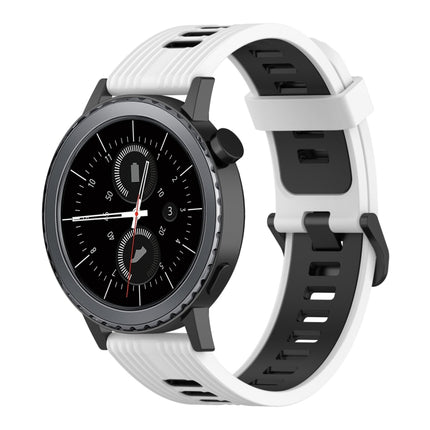 20mm Vertical Pattern Two-Color Silicone Watch Band