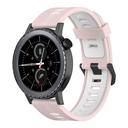 20mm Vertical Pattern Two-Color Silicone Watch Band, For Samsung Galaxy watch 42mm, For Samsung Gear Sport, For Samsung Gear S2 Classic - DealBuddy