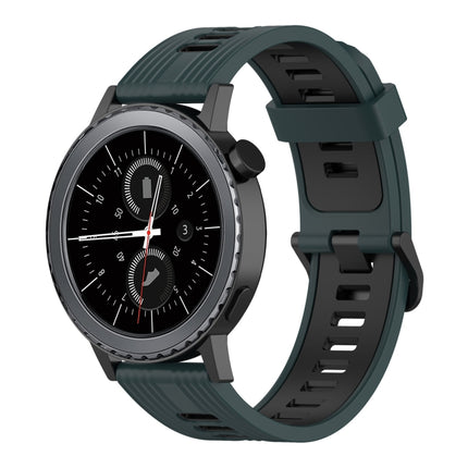 20mm Vertical Pattern Two-Color Silicone Watch Band, For Samsung Galaxy watch 42mm, For Samsung Gear Sport, For Samsung Gear S2 Classic - DealBuddy
