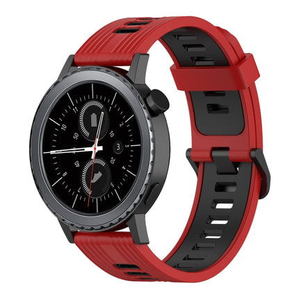 20mm Vertical Pattern Two-Color Silicone Watch Band