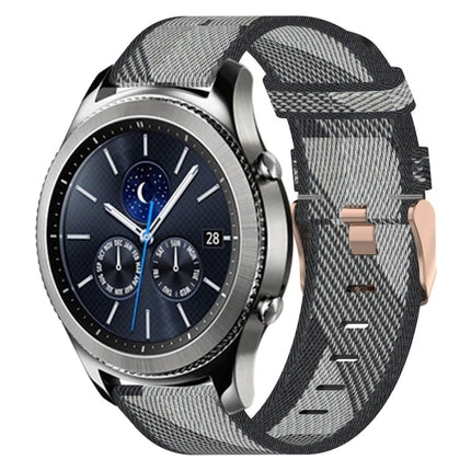 22mm Nylon Woven Watch Band, For Samsung Galaxy Watch3 45mm, For Samsung Galaxy Watch 46mm, For Samsung Gear S3 Classic, For Samsung Gear S3 Frontier - DealBuddy