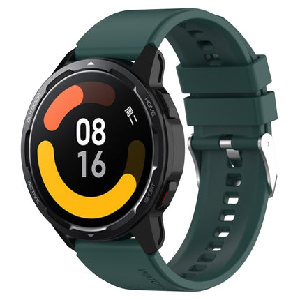 Protruding Head Silicone Strap Silver Buckle, For Samsung Galaxy Watch3 45mm 22mm, For Samsung Galaxy Gear S3 Classic 22mm, For Samsung Galaxy Gear S3 Frontier 22mm, For Samsung Galaxy Watch Heart-S 20mm - DealBuddy