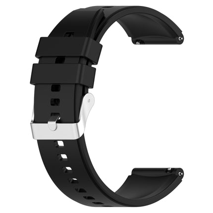 Protruding Head Silicone Strap Silver Buckle, For Samsung Galaxy Watch 46mm 22mm - DealBuddy