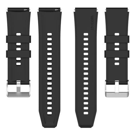 Protruding Head Silicone Strap Silver Buckle, For Samsung Galaxy Watch 46mm 22mm - DealBuddy