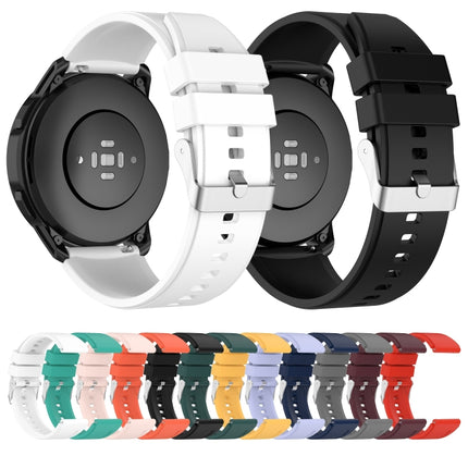 Protruding Head Silicone Strap Silver Buckle, For Samsung Galaxy Watch 46mm 22mm - DealBuddy