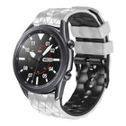 22mm Football Pattern Two-Color Silicone Strap, For Samsung Galaxy Watch3 45mm, For Samsung Galaxy Watch 46mm, For Samsung Gear S3 Classic, For Samsung Gear S3 Frontier - DealBuddy