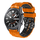 22mm Football Pattern Two-Color Silicone Strap, For Samsung Galaxy Watch3 45mm, For Samsung Galaxy Watch 46mm, For Samsung Gear S3 Classic, For Samsung Gear S3 Frontier - DealBuddy