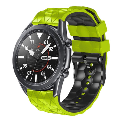 22mm Football Pattern Two-Color Silicone Strap, For Samsung Galaxy Watch3 45mm, For Samsung Galaxy Watch 46mm, For Samsung Gear S3 Classic, For Samsung Gear S3 Frontier - DealBuddy