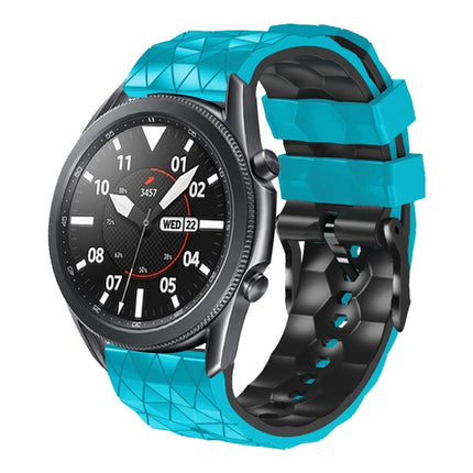 22mm Football Pattern Two-Color Silicone Strap, For Samsung Galaxy Watch3 45mm, For Samsung Galaxy Watch 46mm, For Samsung Gear S3 Classic, For Samsung Gear S3 Frontier - DealBuddy