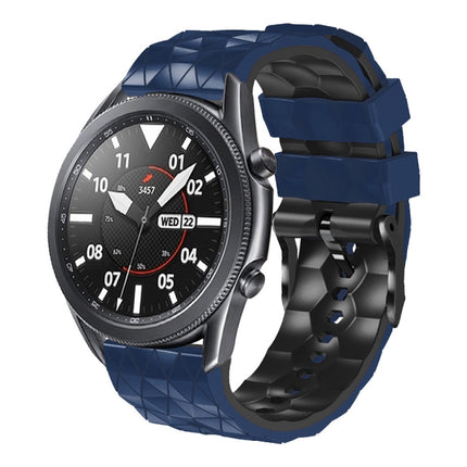 22mm Football Pattern Two-Color Silicone Strap, For Samsung Galaxy Watch3 45mm, For Samsung Galaxy Watch 46mm, For Samsung Gear S3 Classic, For Samsung Gear S3 Frontier - DealBuddy