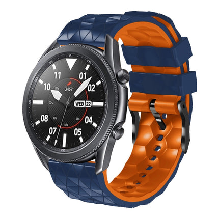 22mm Football Pattern Two-Color Silicone Strap, For Samsung Galaxy Watch3 45mm, For Samsung Galaxy Watch 46mm, For Samsung Gear S3 Classic, For Samsung Gear S3 Frontier - DealBuddy