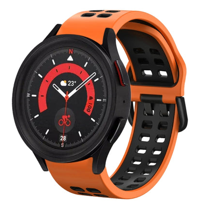 20mm Breathable Two-Color Silicone Watch Band, For Samsung Galaxy Watch 5  40mm, For Samsung Galaxy Watch 5  44mm
