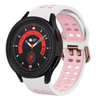 For Samsung Galaxy Watch 5  44mm / White+Pink