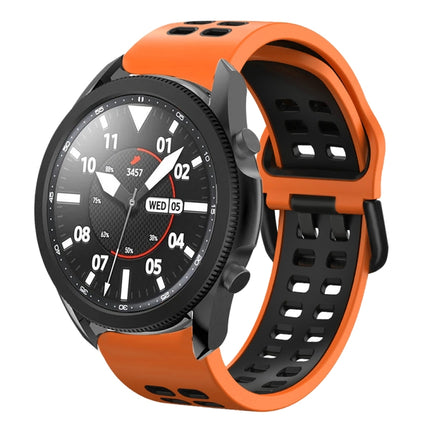 20mm Breathable Two-Color Silicone Watch Band, For Samsung Galaxy Watch 5 Pro  45mm, For Samsung Galaxy Watch 4 40mm