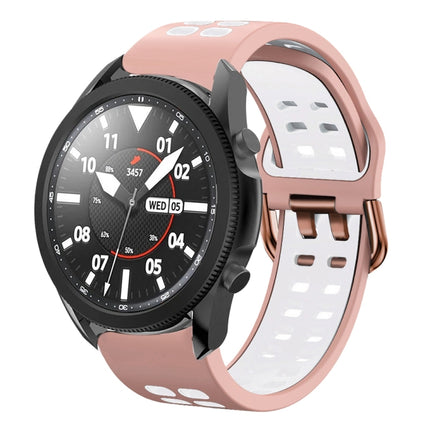 20mm Breathable Two-Color Silicone Watch Band, For Samsung Galaxy Watch 5 Pro  45mm, For Samsung Galaxy Watch 4 40mm