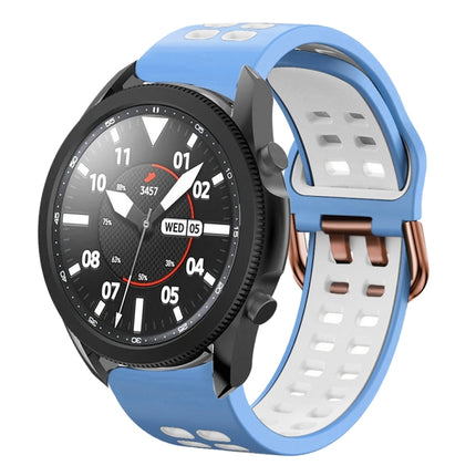20mm Breathable Two-Color Silicone Watch Band, For Samsung Galaxy Watch 5 Pro  45mm, For Samsung Galaxy Watch 4 40mm