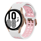 For Samsung Galaxy Watch 4 40mm / White+Pink