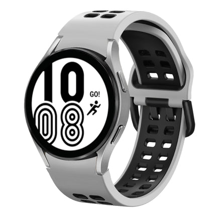 20mm Breathable Two-Color Silicone Watch Band, For Samsung Galaxy Watch 5 Pro  45mm, For Samsung Galaxy Watch 4 40mm