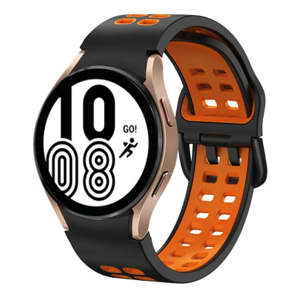 20mm Breathable Two-Color Silicone Watch Band, For Samsung Galaxy Watch 5 Pro  45mm, For Samsung Galaxy Watch 4 40mm