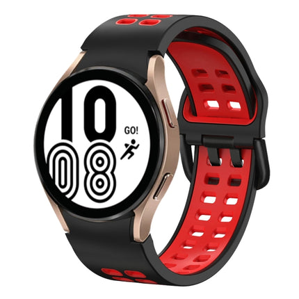20mm Breathable Two-Color Silicone Watch Band, For Samsung Galaxy Watch 5 Pro  45mm, For Samsung Galaxy Watch 4 40mm