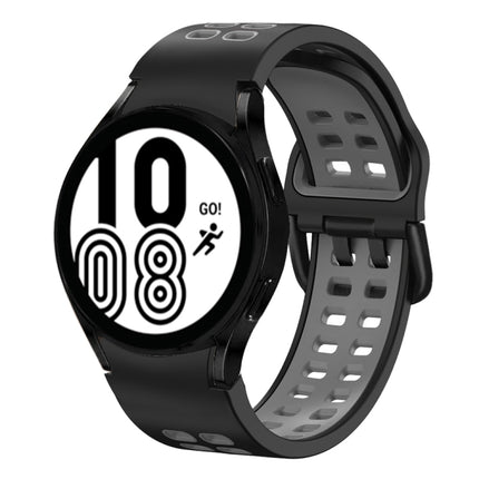 20mm Breathable Two-Color Silicone Watch Band, For Samsung Galaxy Watch 5 Pro  45mm, For Samsung Galaxy Watch 4 40mm