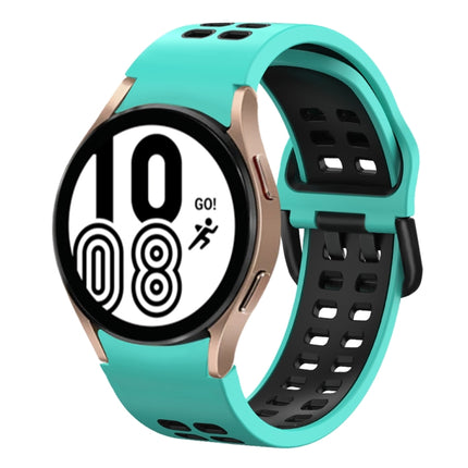 20mm Breathable Two-Color Silicone Watch Band, For Samsung Galaxy Watch 5 Pro  45mm, For Samsung Galaxy Watch 4 40mm