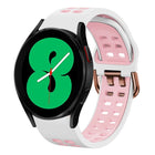 20mm Breathable Two-Color Silicone Watch Band, For Samsung Galaxy Watch 4 44mm, For Samsung Galaxy Watch 4 Classic 46mm