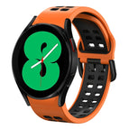 For Samsung Galaxy Watch 4 44mm / Orange+Black