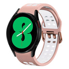 For Samsung Galaxy Watch 4 44mm / Pink+White