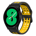 For Samsung Galaxy Watch 4 44mm / Black+Yellow