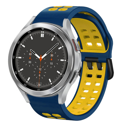 20mm Breathable Two-Color Silicone Watch Band, For Samsung Galaxy Watch 4 44mm, For Samsung Galaxy Watch 4 Classic 46mm