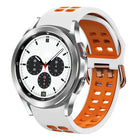 20mm Breathable Two-Color Silicone Watch Band, For Samsung Galaxy Watch 4 Classic 42mm, For Galaxy Watch Active 2 - DealBuddy