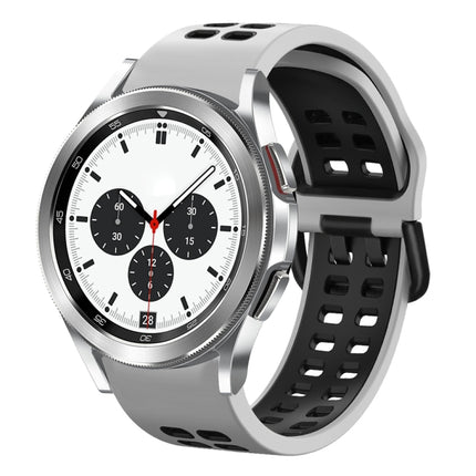 20mm Breathable Two-Color Silicone Watch Band, For Samsung Galaxy Watch 4 Classic 42mm, For Galaxy Watch Active 2 - DealBuddy