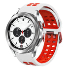 20mm Breathable Two-Color Silicone Watch Band, For Samsung Galaxy Watch 4 Classic 42mm, For Galaxy Watch Active 2 - DealBuddy