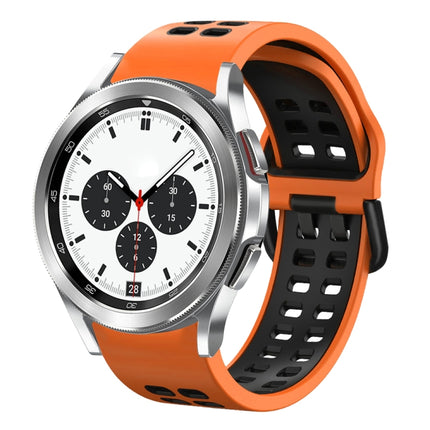 20mm Breathable Two-Color Silicone Watch Band, For Samsung Galaxy Watch 4 Classic 42mm, For Galaxy Watch Active 2 - DealBuddy