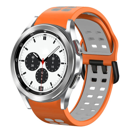 20mm Breathable Two-Color Silicone Watch Band, For Samsung Galaxy Watch 4 Classic 42mm, For Galaxy Watch Active 2 - DealBuddy