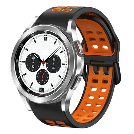 20mm Breathable Two-Color Silicone Watch Band, For Samsung Galaxy Watch 4 Classic 42mm, For Galaxy Watch Active 2 - DealBuddy