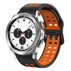 20mm Breathable Two-Color Silicone Watch Band, For Samsung Galaxy Watch 4 Classic 42mm, For Galaxy Watch Active 2 - DealBuddy