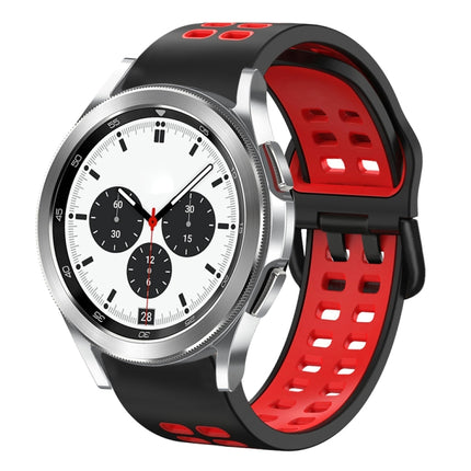 20mm Breathable Two-Color Silicone Watch Band, For Samsung Galaxy Watch 4 Classic 42mm, For Galaxy Watch Active 2 - DealBuddy