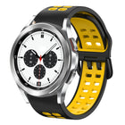 20mm Breathable Two-Color Silicone Watch Band, For Samsung Galaxy Watch 4 Classic 42mm, For Galaxy Watch Active 2 - DealBuddy
