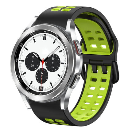 20mm Breathable Two-Color Silicone Watch Band, For Samsung Galaxy Watch 4 Classic 42mm, For Galaxy Watch Active 2 - DealBuddy