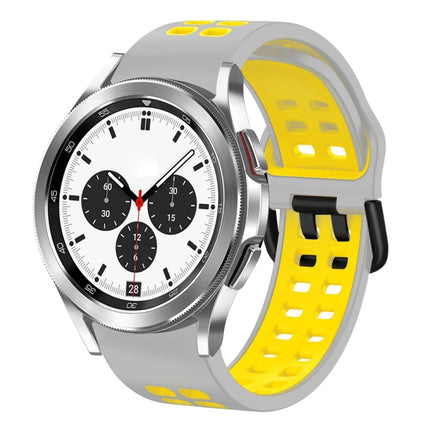20mm Breathable Two-Color Silicone Watch Band, For Samsung Galaxy Watch 4 Classic 42mm, For Galaxy Watch Active 2 - DealBuddy