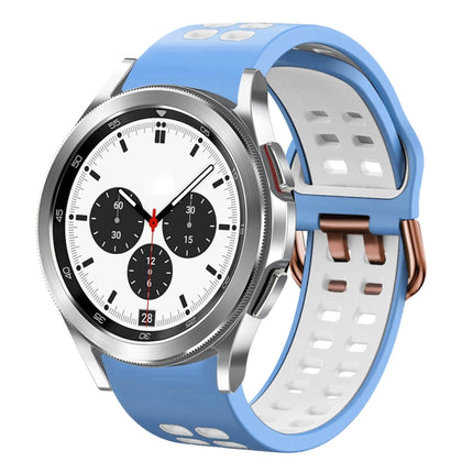 20mm Breathable Two-Color Silicone Watch Band, For Samsung Galaxy Watch 4 Classic 42mm, For Galaxy Watch Active 2 - DealBuddy