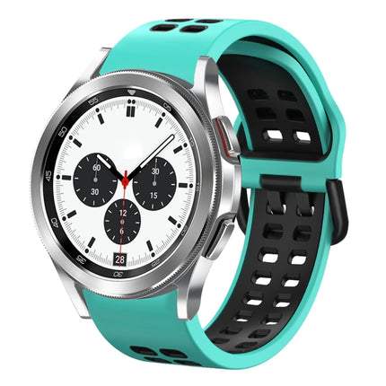 20mm Breathable Two-Color Silicone Watch Band, For Samsung Galaxy Watch 4 Classic 42mm, For Galaxy Watch Active 2 - DealBuddy