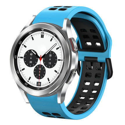 20mm Breathable Two-Color Silicone Watch Band, For Samsung Galaxy Watch 4 Classic 42mm, For Galaxy Watch Active 2 - DealBuddy
