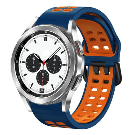 20mm Breathable Two-Color Silicone Watch Band, For Samsung Galaxy Watch 4 Classic 42mm, For Galaxy Watch Active 2 - DealBuddy