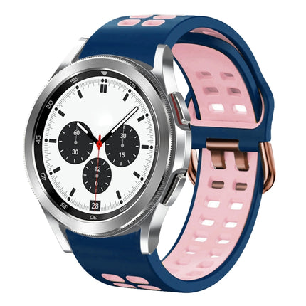 20mm Breathable Two-Color Silicone Watch Band, For Samsung Galaxy Watch 4 Classic 42mm, For Galaxy Watch Active 2 - DealBuddy